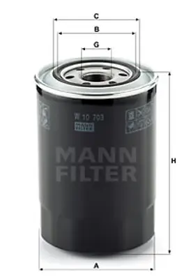 MANN FILTER W 10 703 Yag Fıltresı Hyundaı 2631145010