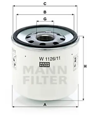 MANN FILTER W 1126/11 Yag Fıltresı Nıssan Truck 