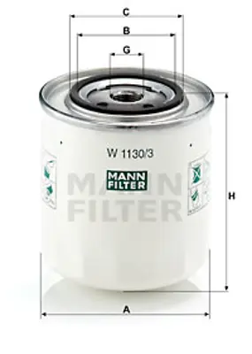 MANN FILTER W 1130/3 Yag Fıltresı Vag 91252247