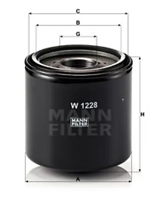 MANN FILTER W 1228 Yag Fıltresı General Motors 