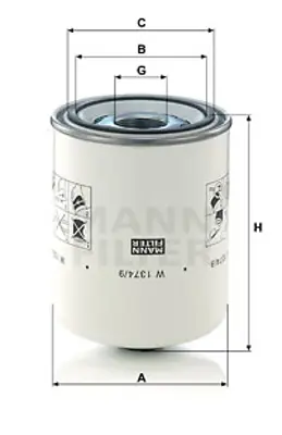 MANN FILTER W 1374/9 Fıltre 