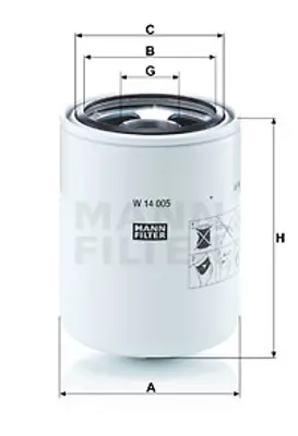 MANN FILTER W 14 005 Fıltre 