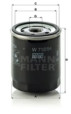 MANN FILTER W 712/54 Yag Fıltresı Vag 