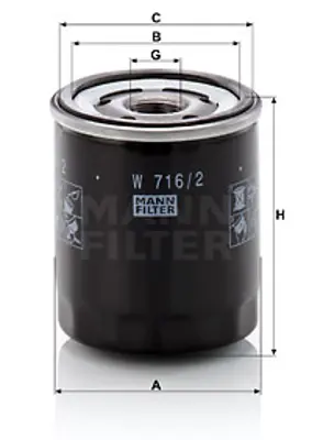 MANN FILTER W 716/2 Fıltre 55242758