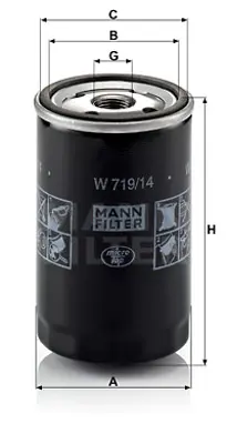 MANN FILTER W 719/14 Yag Fıltresı Chrysler Voyager Grand Voyager 2.5 Td 46795125