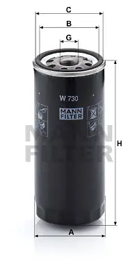 MANN FILTER W 730 Yag Fıltresı Porsche 92810720107