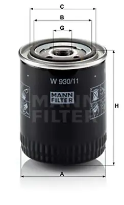 MANN FILTER W 930/11 Yag Fıltresı 83EM6714BA