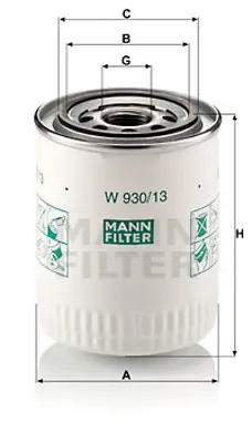 MANN FILTER W 930/13 X Yağ Filtresi Jaguar Daım Xj Xjs Xjsc EBC9658