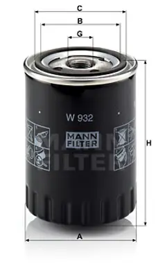 MANN FILTER W 932 Yag Fıltresı Renault 7700865981