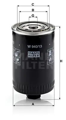 MANN FILTER W 940/13 Yag Fıltresı Vag 