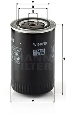 MANN FILTER W 940/19 X Yakıt Filtresi Renault Trucks G280 9004824 941718016