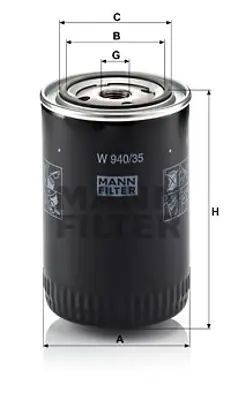 MANN FILTER W 940/35 Yag Fıltresı 90915TD004 WLY314302 XM346731FA