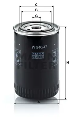 MANN FILTER W 940/47 Fıltre 