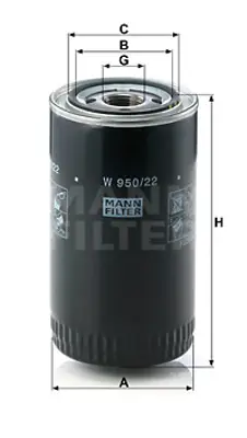 MANN FILTER W 950/22 Fıltre 