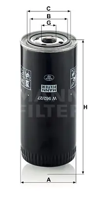 MANN FILTER W 962/27 Fıltre 