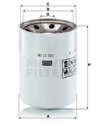 MANN FILTER WD 13 003 x Fıltre 