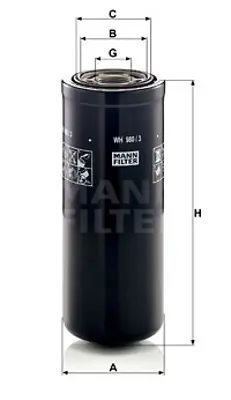 MANN FILTER WH 980/3 Fıltre 11448509 9576P163428