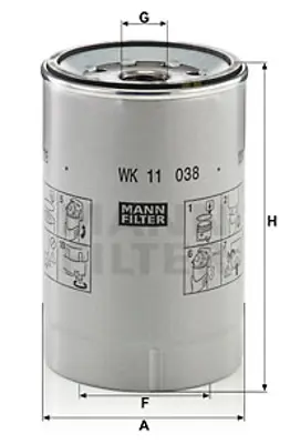 MANN FILTER WK 11 038 z Yakıt Fıltresı Volvo Fe Iı 12> Fl Iıı 13> 8900 - 9500 Otobus 16> 21538975