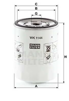 MANN FILTER WK 1144 Fıltre 3888460