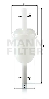 MANN FILTER WK 31/4 (10) Yakıt Fıltresı Mercedes 3538564 5001866321 893009 A0014776901