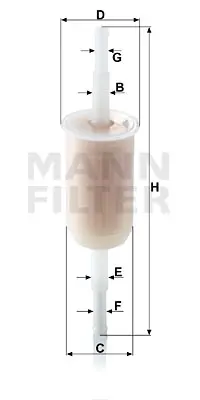 MANN FILTER WK 32 (10) Yakıt Fıltresı Saab 7284417