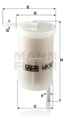 MANN FILTER WK 47 Yakıt Fıltresı Nıssan A640M59AM0SA