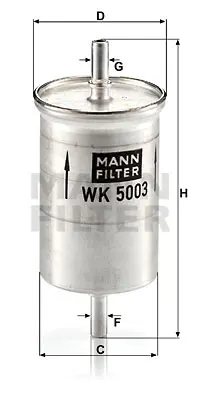 MANN FILTER WK 5003 Yakıt Fıltresı Mercedes A4514770001