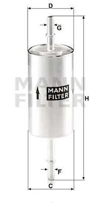 MANN FILTER WK 512/1 Yakıt Fıltresı RFG84 XR81775 ZZP113480