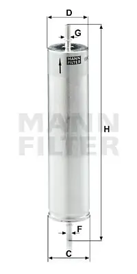 MANN FILTER WK 522 Yakıt Fıltresı Land Rover Freelander 2,0 Td4 00> WJN000080