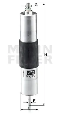 MANN FILTER WK 533 Benzın Fıltresı Bmw E46 M3 13327831089