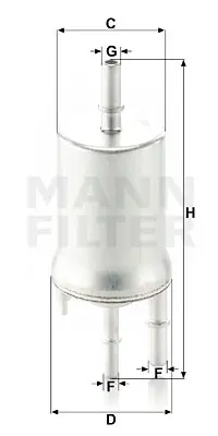 MANN FILTER WK 6015 Yakıt Fıltresı Vag 