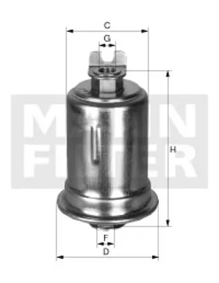 MANN FILTER WK 614/26 x Yakıt Fıltresı Mıtsubıshı 2330079015 MB868463