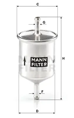 MANN FILTER WK 66 Yakıt Fıltresı 1N0513470 A640M41BM0SA YL4J9155AA