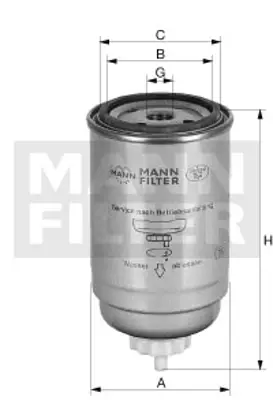 MANN FILTER WK 716/2 x Fıltre V466987