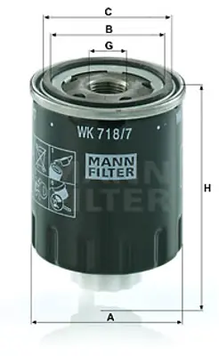 MANN FILTER WK 718/7 Fıltre 