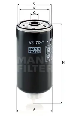 MANN FILTER WK 724/6 Yag Fıltresı New Holland T Serı Iveco F4 F5 Claas Elıos Nexos 504287009