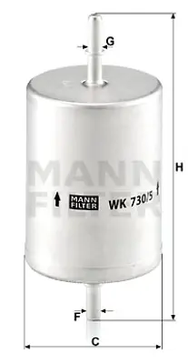 MANN FILTER WK 730/5 Yakıt Fıltresı 4103735