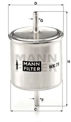 MANN FILTER WK 79 Yakıt Fıltresı XS619155AA ZZMO13470