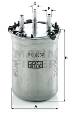 MANN FILTER WK 8032 Yakıt Fıltresı Audı A1.6tdı Cayd Cayc 11>14 