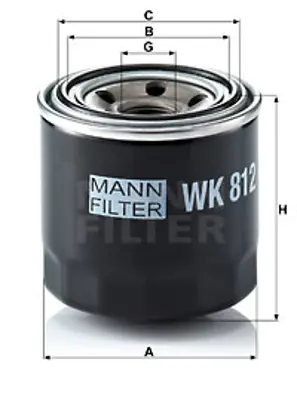 MANN FILTER WK 812 Fıltre 2330387307000 2330478010