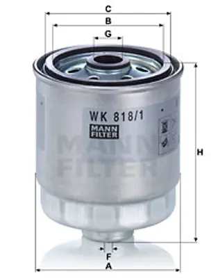 MANN FILTER WK 818/1 Yakıt Fıltresı Hyundaı 3192217400