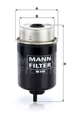 MANN FILTER WK 8194 Yakıt Fıltresı (Mazot) John Deere 5000 5025 5e Lımıted 6 