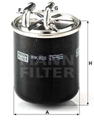 MANN FILTER WK 820 Yakıt Fıltresı MZ690985