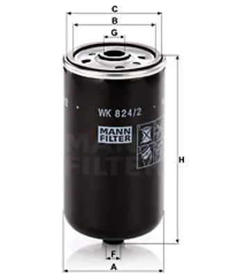 MANN FILTER WK 824/2 Mazot Fıltresı Accent Era 1,5 Crdı 2006 -> Accent Admıre 1,5 Crdı 2003 -> Getz 1,5 Crdı 2002 -> Star 3192226910 319223E200