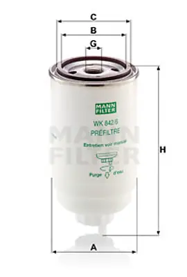 MANN FILTER WK 842/6 Fıltre 1319159