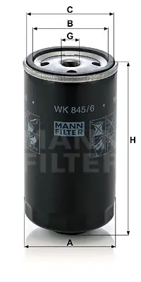 MANN FILTER WK 845/6 Yakıt Fıltresı Bmw E36 E34 E39 E38 Freelander I L314 2.0 Td4 13327786647