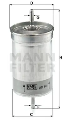 MANN FILTER WK 849 Yakıt Fıltresı Ford 6192187 91426585