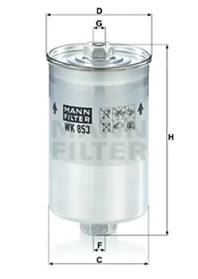 MANN FILTER WK 853 Yakıt Fıltresı (Benzın) Ford Fıesta Iıı 1.1 / 1.3 157712 6842033 82425329 9333790 E7RY9155A