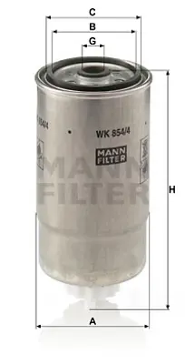 MANN FILTER WK 854/4 Mazot Fıltresı Doblo Freemont Ducato / Boxer / Jumper 2.0 Hdı 2.2 Hdı 2.3 Jtd 2.8 Jtd 1906C2 77362258