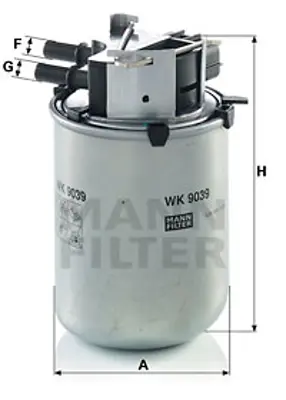 MANN FILTER WK 9039 Mazot Fıltresı Nıssan Qashqaı 1,6 Dcı (J10) 2011 2013 Qashqaı 1,5dcı 1,6dcı (J11) 2013> Xtraıl 1,6dc 16400BB51A